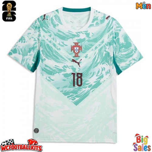 Portugal Pedro Neto #18 Replica Away Stadium Shirt World Cup 2026 Short Sleeve